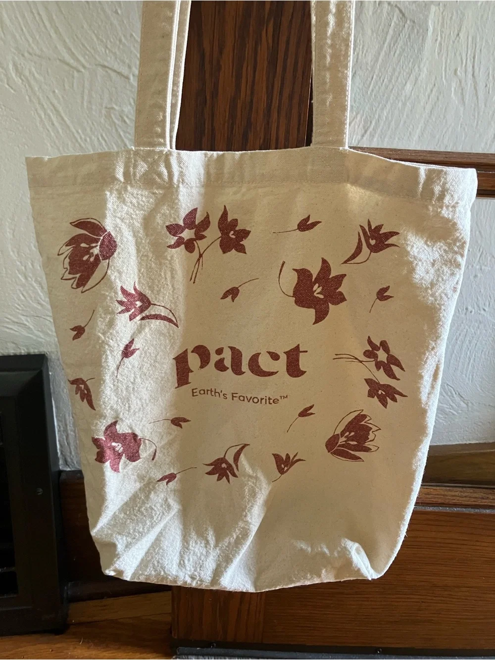 2 Pact 100% organic cotton canvas tote bags